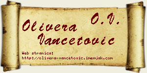 Olivera Vančetović vizit kartica